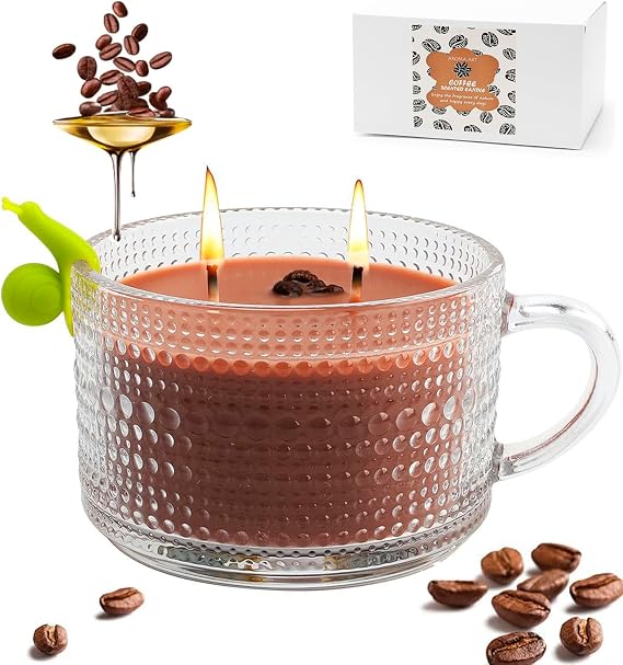 Vanilla Coffee Scented Candle, Natural Soy Wax Aromatherapy Candles for Home, 11.3 Oz | 60 Hours Long Lasting Jar Candles, Unique Relaxation Gifts for Women Birthday Anniversary Holiday,2 Wicks