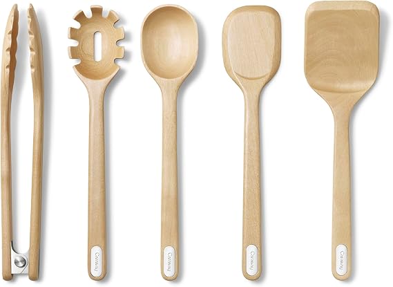 Caraway 5-Piece Wooden Utensil Set, Cooking Utensil Set