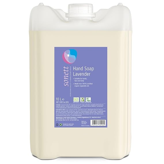 Sonett Organic Lavender Hand Soap, Refill Liquid Soap, 2.6 Gal (10L)