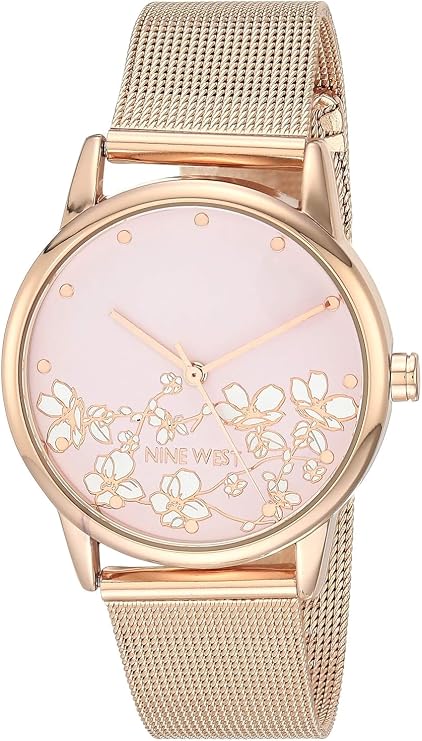 NINE WEST Women's Mesh Bracelet Watch