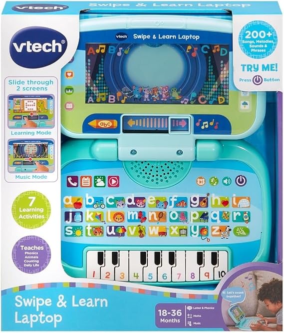 VTech Baby Swipe & Learn Laptop, English