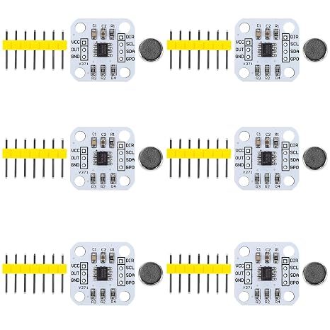 6pcs AS5600 Magnetic Encoder Non-Contact Magnetic Induction Angle Measurement Sensor Module 12bit, I2C, PWM, high Precision,Equipped with Multiple Output Modes and Intelligent Low-Power Modes