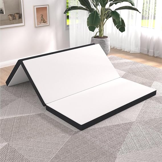 Foldable Mattress Full,Folding Mattress,Tri-fold Mattress with Collapsible and Washable Cover for Kids and Adults
