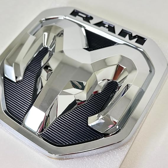 RAM Tailgate Emblem Chrome Rear Badge Replacement for 2019-2023 1500 2500 3500