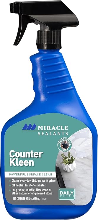 Miracle Sealants Counter Kleen Streak-Free Countertop Cleaner, 32oz | Counter Kleen spray, 32oz. Streak-free pH-neutral daily cleaner for granite, marble, quartz & stone countertops.