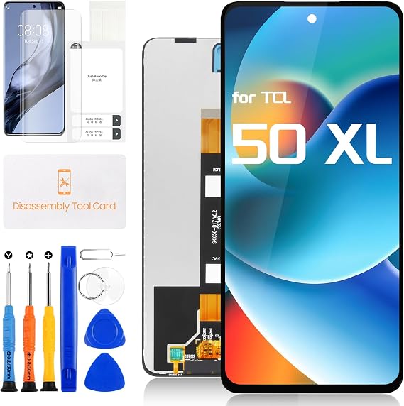 for TCL 50 XL 5G Screen Replacement - for TCL 50XL 5G LCD Display Digitizer for TCL 50 XL LCD Touch Screen Replacement T702W T702M 6.78 inch Glass Panel Sensor Assembly Repair Tools