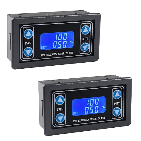 2pcs Signal Generator XY-PWM DC 3.3-30V Function Generator 5-30mA LCD Display Module PWM Pulse Frequency Generator Duty Cycle Rectangular Wave Square Wave Signal Generator