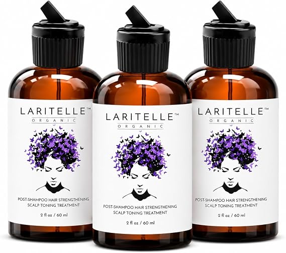 Laritelle Organic Post-Shampoo Hair Strengthening & Scalp Toning Treatment Rosemary, Saw Palmetto, Cedar & Nettle Hydrosols 3 x 2 oz