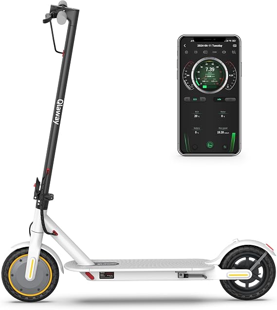 Qlaway 8.5"/10" Electric Scooter for Adults 19 MPH 350W/500W Motor,Four Modes E Scooter 15 Miles Range, Foldable,APP Control