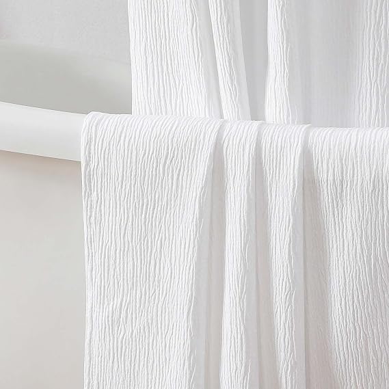 Aiyufeng 3D Textured White Shower Curtain for Bathroom, Fabric Shower Curtain Soft Cloth & Hotel Spa Quality, Luxury Boho Bathroom Curtains, Machine Washable, White, 72x72 Inches