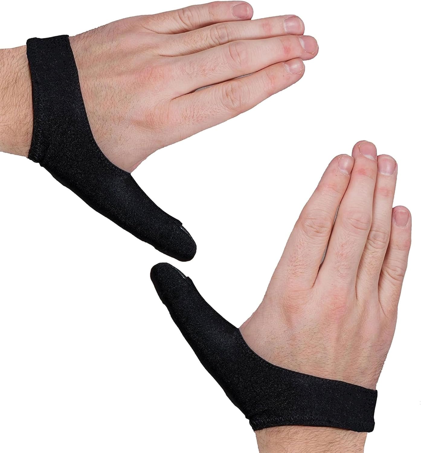 Bowling Glove Thumb Saver Finger Sleeve Grip Protector for Right Left, Black, Medium, Unisex-Adults
