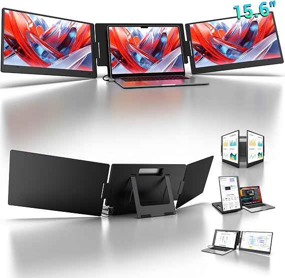 KYY 15.6" Laptop Screen Extender, 1080P FHD IPS Portable Monitor