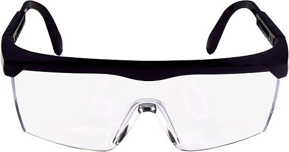 HQRP Clear Tint UV Protective Safety Glasses Goggles for Lab Chemistry courses Science class in School High School College Laboratory work etc.