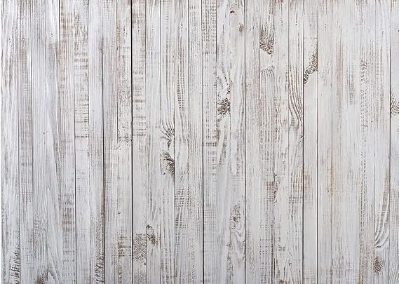 CHAIYA 7X5FT Vintage Wood Backdrop Retro Rustic White Gray Wooden Floor Backdrops for Photography Kids Adult Photo Booth Video Shoot Studio Prop