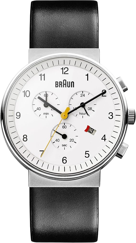 Braun Men's Quartz Chronograph Watch with Leather Strap