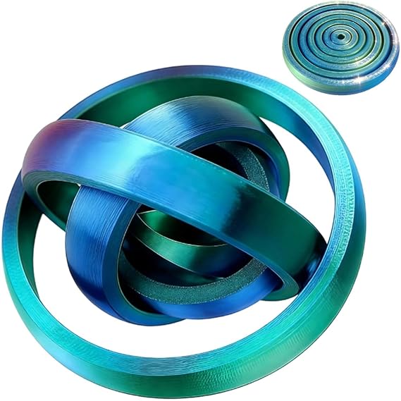 3D Printed Fidget Toys, 3D Printed Toys Fidgets Stress Toys Anxiety Relief Spinner Sphere with 360° Rotation, Stress Relief Cool Gadgets Desk Toy for Travel Home Use