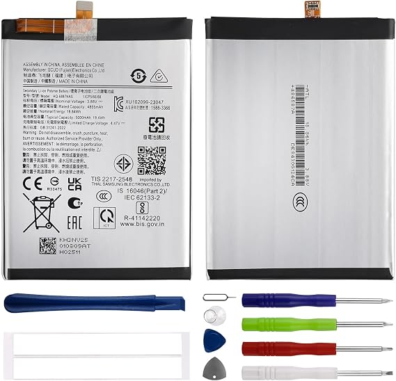 Duotipa New HQ-6887NAS Replacement Battery Compatible with Sam-Sung Galaxy M55 SM-M556B, SM-M556B/DS with Repair Tools Kit