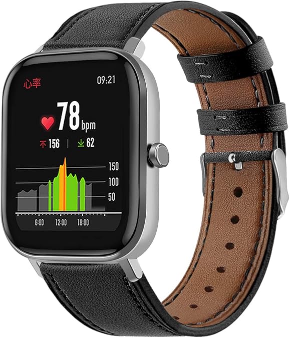 Watch Strap Compatible with Letsfit EW1, Letsfit IW1 Bands for Women Men 22MM Floral Printed Fadeless Pattern Leather Replacement Wristbands for Letsfit EW1 IW1 Smartwatch