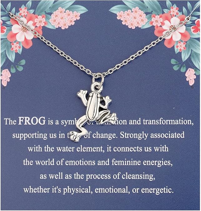 TGBJE Frog Necklace Frog Spirit Animal Inspirational Gift for Women Daughter Frog Charm Jewelry
