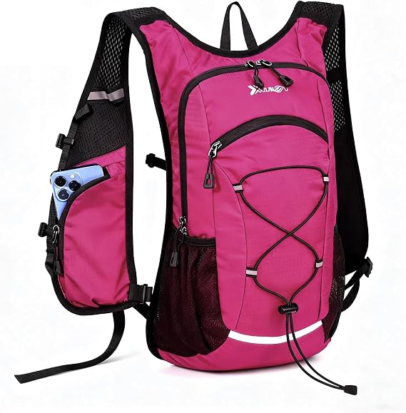 Asnewkit Lightweight Hiking Backpack, 18L, Red | Waterproof, For Women Men, Outdoor Camping, Walking