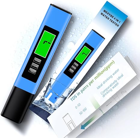 2025 All-New 4 in 1 Tds Meter Digital Water Tester - Accurate and Reliable TDS EC & Temp(C,F) Meter - 0-9999ppm - Professional Testing for Drinking Water, RO/DI System, Aquariums etc
