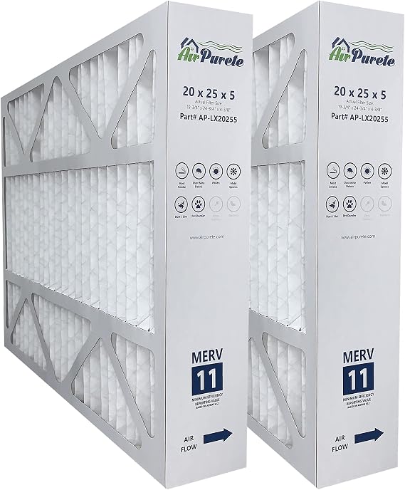 Replacement for HW 1037 | Actual size : 19-3/4" x 24-3/4" x 4-3/8"| Nominal size : 20x25x5 | PACK OF 2