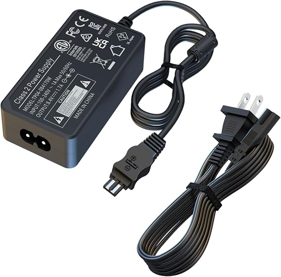 AC-L100 AC Charge Power Adapter kit, Replacing Sony AC-L10A L10B L15A L15B L100A L100B L100C Charger, for Sony Camera Handycam Hi8 DCR TRV128 TRV103 TRV130 RV150 CCD-TRV108 TRV308