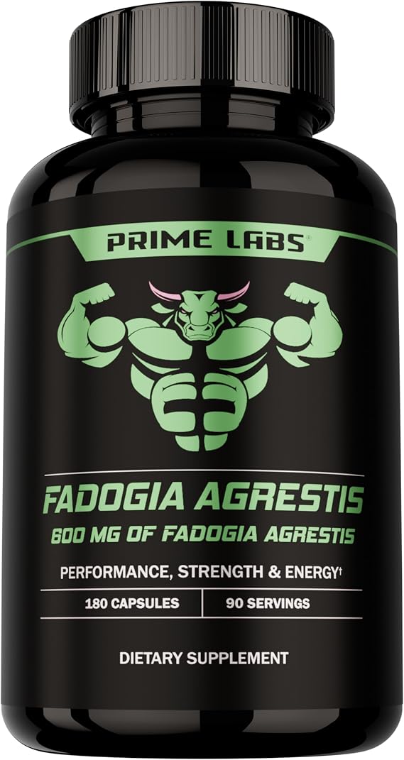 Prime Labs Fadogia Agrestis for Men, 600 Mg per Serving, 180 Capsules