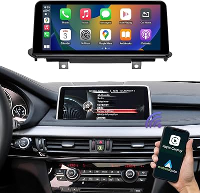 Road Top 10.25 Inch Touchscreen Wireless CarPlay Android Auto for BMW X5 X6 Series F15F16 2014-2016 Year with NBT System, Car Stereo Multimedia Car Radio Receiver