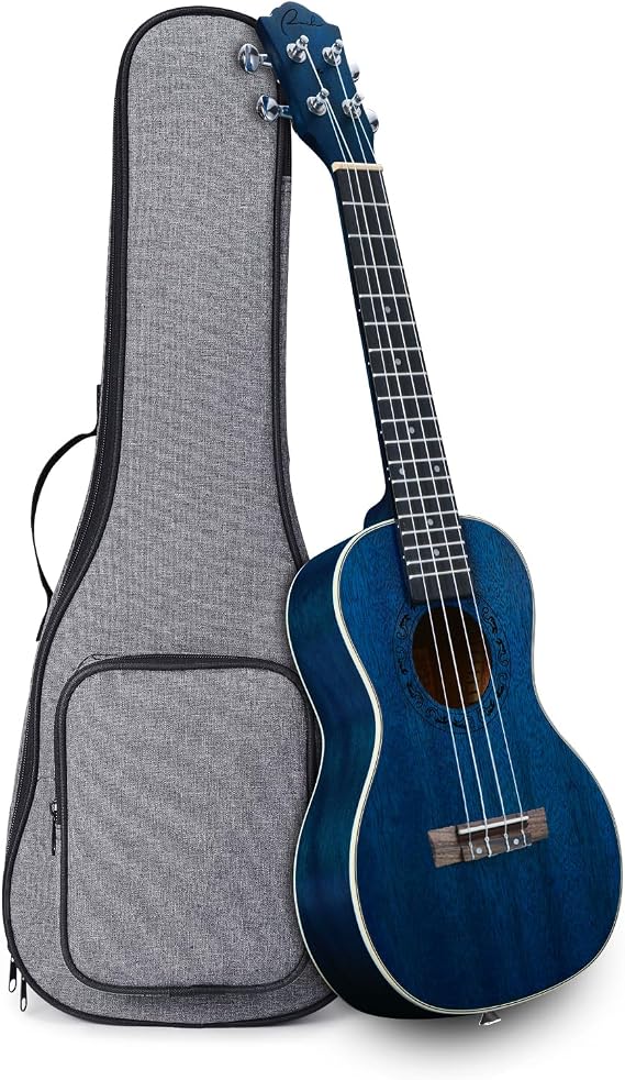 Ranch 21" Soprano Ukulele, Starry Blue Sapele Wood, with Gig Bag&Lessons