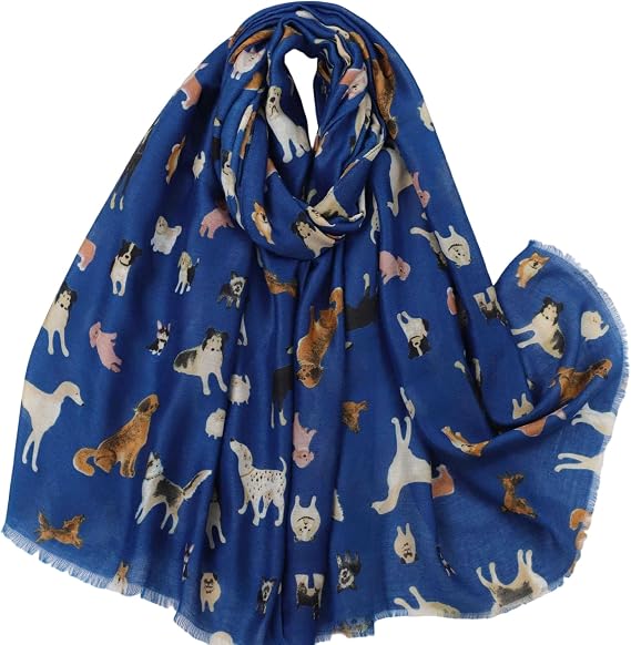 Scarves Silky Shawl Satin Scarf for Women Ladies Holiday Gift Long Scarf Lightweight Soft Sheer Cute Pet