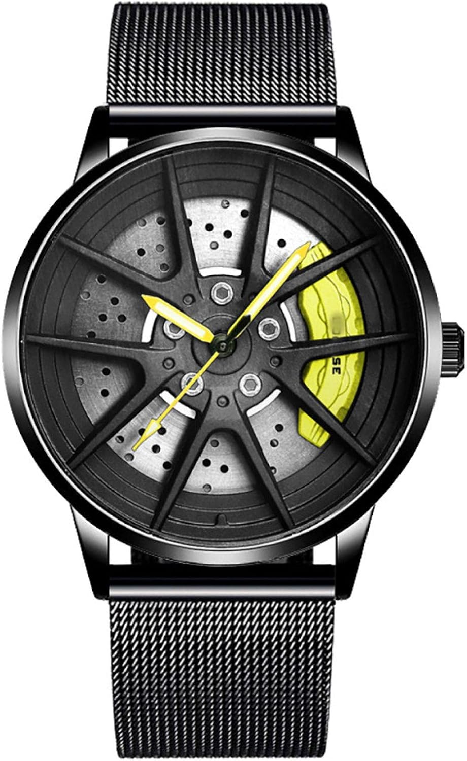 Men Creative Watch, Men Custom Design Waterproof Sport Wrist Watch Men 3D Car Wheel Quartz Wrist Watch H