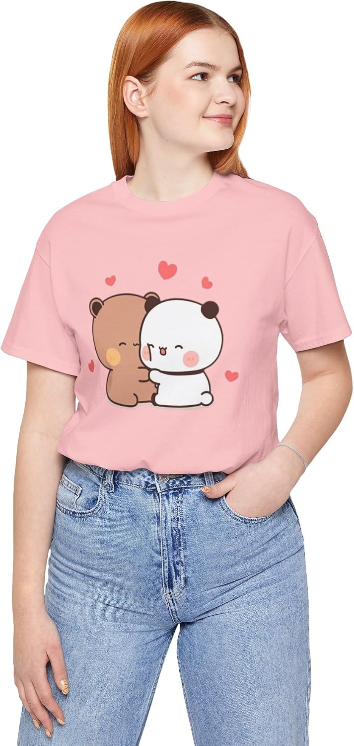 Bubu and Dudu Heart Graphic Unisex Jersey Short Sleeve Tee - Soft Cotton T-Shirt for All Occasions
