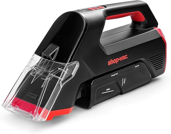 Shop-Vac 3-in-1 Cordless Spot Cleaner, Handheld Upholstery Cleaner with Spray, Rolling Brush and 5.5kPa Suction, 2 Water Tanks, USB-C Rechargeable | Spray & Rolling Brush Cleaning, 2 Water Tanks, USB-C Rechargeable, Ideal for Sofa, Car Seat, and Upholstery