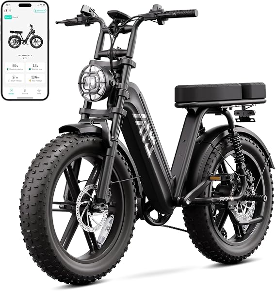 TST Electric Bike for Adults, 48V 15Ah Battery for Urban Cycling, Fat Tire