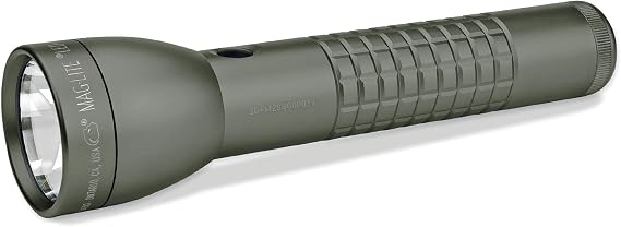 MagLite ML300LX 2-Cell D LED Flashlight, Adjustable Beam, Water-Resistant, QuickClick Modes, Extended Battery Life Foliage Green