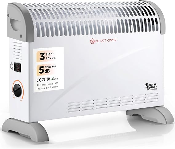 2KW Electric Convector Radiator Heater with Thermostat Oil-Free