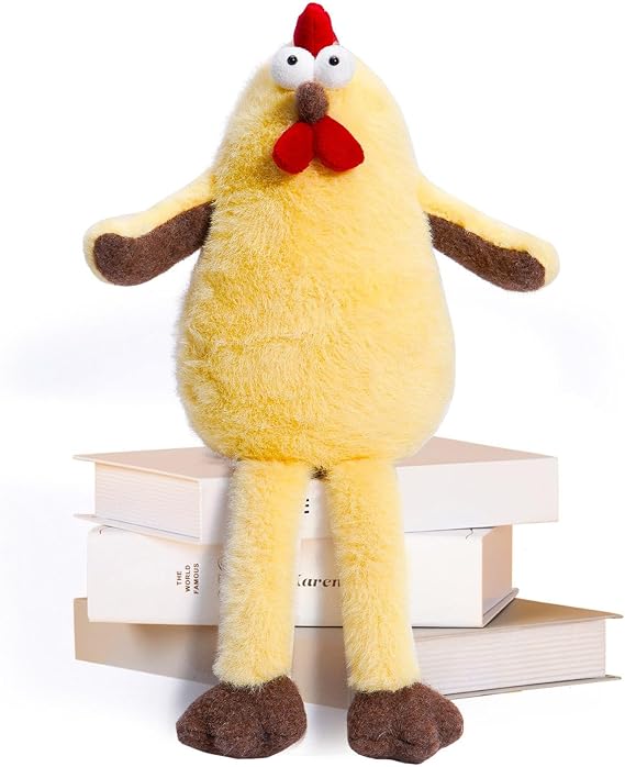 Chicken Stuffed Animal Stuffed Animal,Chicken Plush Animal - Cute Plush Animal | Yellow Long Legged Chicken Toys, Stuffed Animal Stuffed Animals, Plush Toys