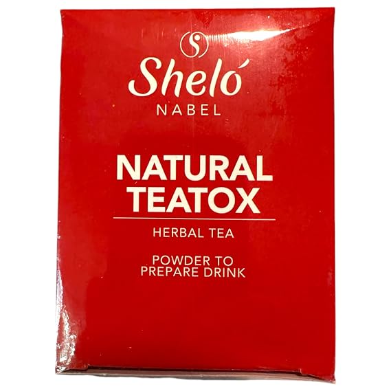 Shelo Nabel Natural Teatox Herbal Tea Powder Drink Mix with Cranberry, Ginger, and Chamomile