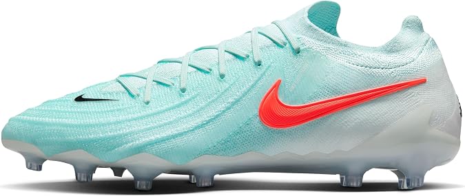 Nike Phantom GX 2 Elite AG Low-Top Soccer Cleats (FJ2554-300, Mint/Off Noir/Atomic Red) Size 12