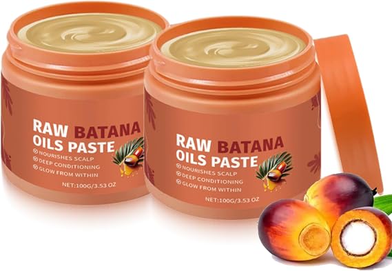2Pcs Batana Oil for Hair Repair, 4-In-1 Batana Oil Paste for Strong & Thicker Hair, Hair Conditioner Rpairing Paste for Thicker Hair for Men & Women, 100g
