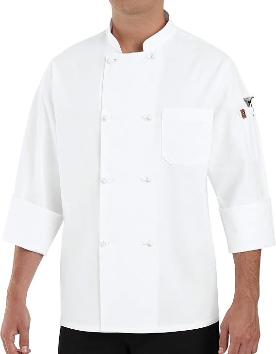 Chef Designs Men's Original Eight Knot Button Chef Coat