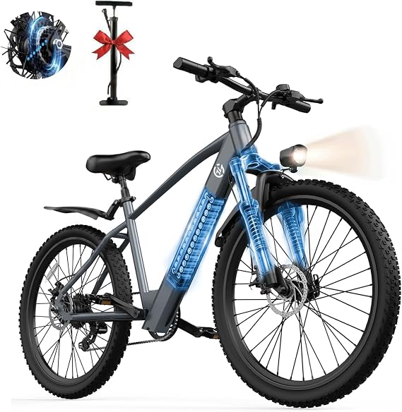 Electric Bike 24" 1000W Peak Electric Bicycle 504Wh ebike for Adults | 2026 Upgrade Mountain Ebike with 48V 504Wh Battery, 7-Speed Smooth Ride on Rough Terrain, Perfect for Daily Commute