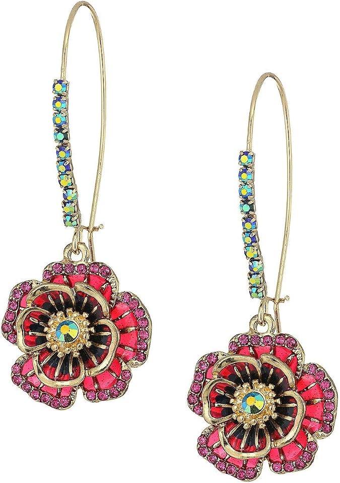 Betsey Johnson Rose Dangle Earring Color