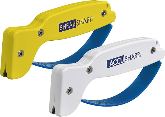 AccuSharp Knife Sharpener and ShearSharp Scissor Sharpener Combo Pack (012C), Knives and Tools Sharpening, Machetes, Kitchen Shears, Axes, Double Edge Blades, Sharpeners