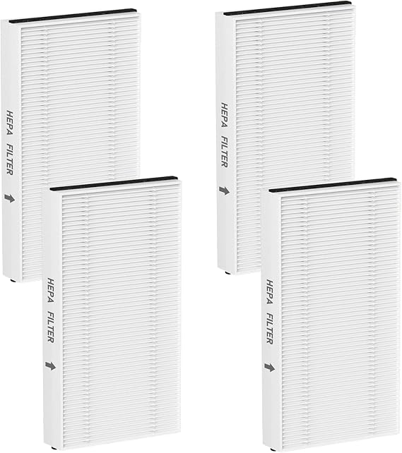 4 Pack Replacement Filter for Panasonic, Compatible with FV10VE1, FV-10VE1, FV10VEC1, FV-10VEC1 Projector Cartridge, Synthetic Fiber/Polypropylene Air Filter