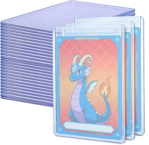 GSrenyu 100 PCS Top Loaders, 3" x 4" Hard Plastic Card Sleeves