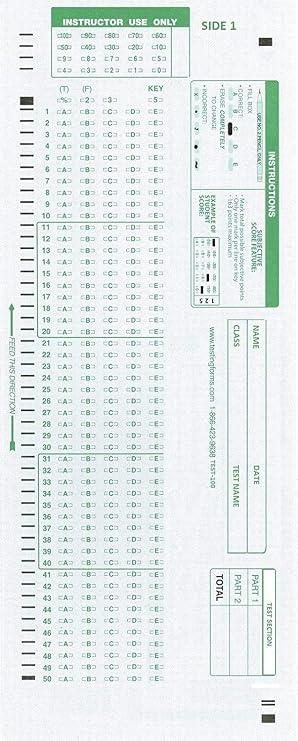 Testing Forms 882-E Scantron Compatible TEST-100E (500 Sheet Pack)