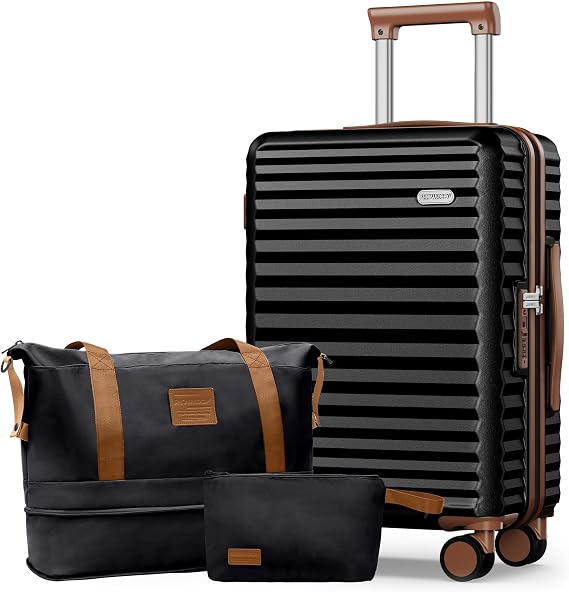 SHOWKOO Expandable Luggage, 100% PC Durable Hardshell Suitcase