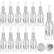 LOPHE 12 Pack Microneedling Cartridges Combo Set, 3pcs 12 Pin + 9pcs 36 Pin Screw Connector Replacement Heads for Microneedling Pen, Stainless Steel Needles for Face Scalp Beard Treatment